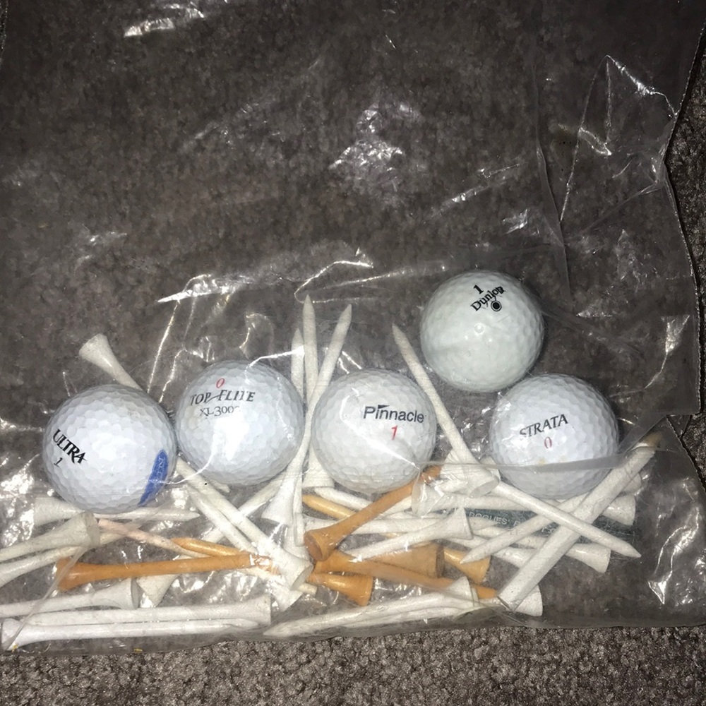 Golf balls and tees